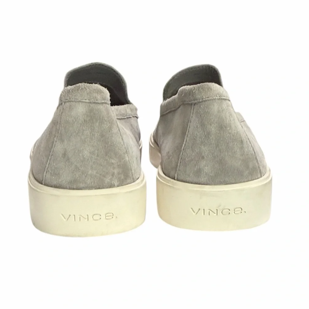 Vince Taro Gray Suede Loafers Size 10